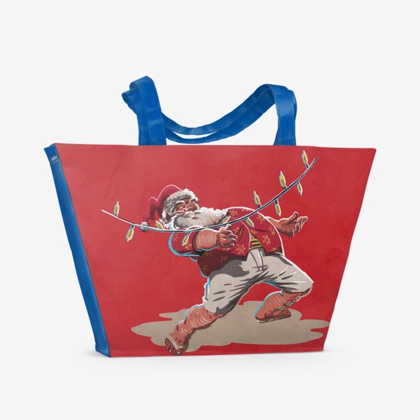 Пляжная сумка «Винтажный Гавайский Санта Клаус 2»