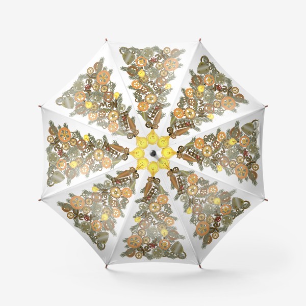 Зонт «Новогодняя ёлка в стиле стимпанк»