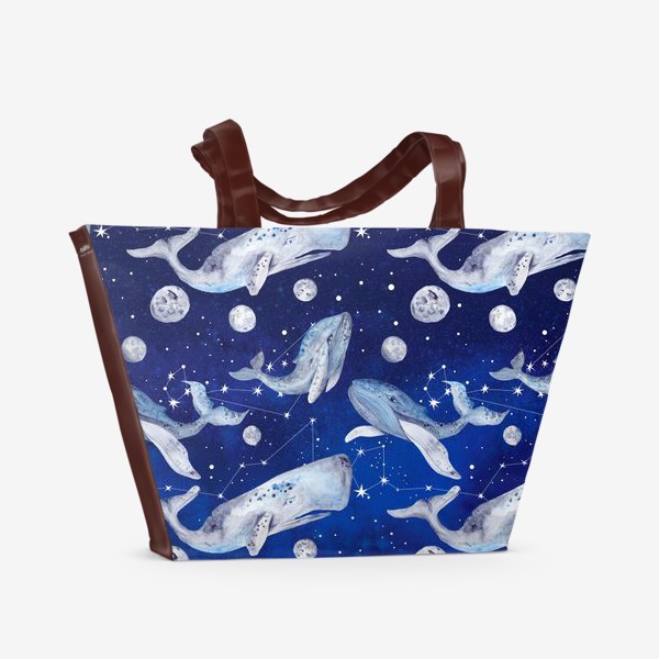 Пляжная сумка «Звездные киты»