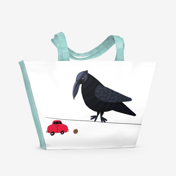 Пляжная сумка « "Черный ворон"»