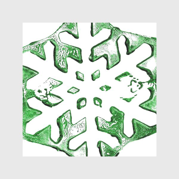 Скатерть «Снежинка льдинка зеленая»