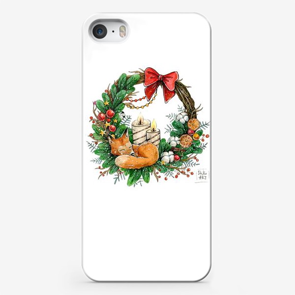 Чехол iPhone «Новогодняя лиса»