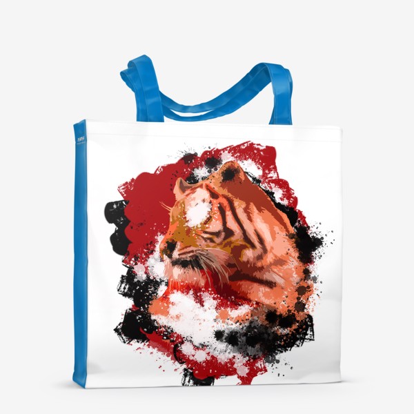 Сумка-шоппер «Тигр в цветных кляксах. Символ 2022»