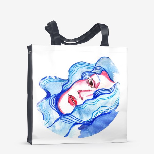 Сумка-шоппер «Девушка с голубыми волосами  »
