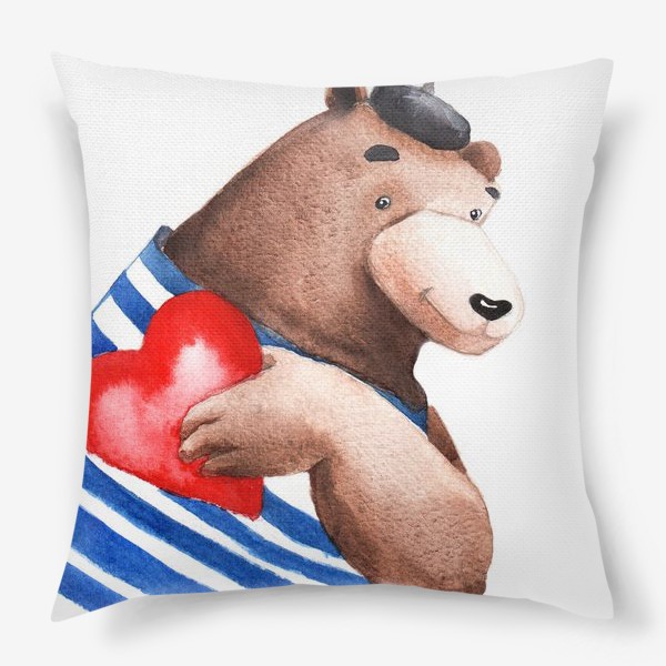 Подушка «Влюблённый медведь»