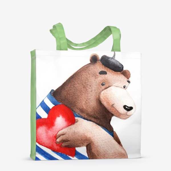 Сумка-шоппер «Влюблённый медведь»