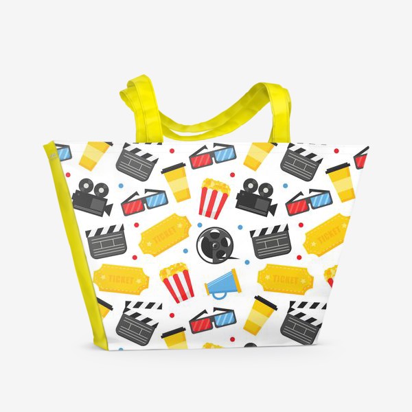 Пляжная сумка «Кино - узор для любителей фильмов, киномания»