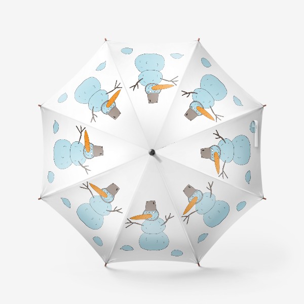 Зонт «Снеговик с ведром на голове»