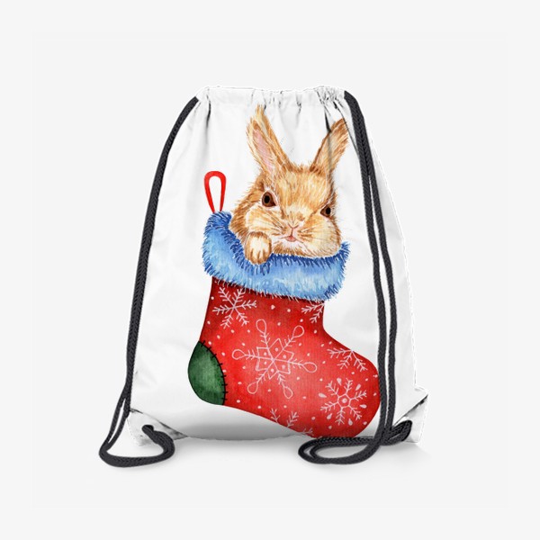 Рюкзак «Зайчик в Рождественском носке»