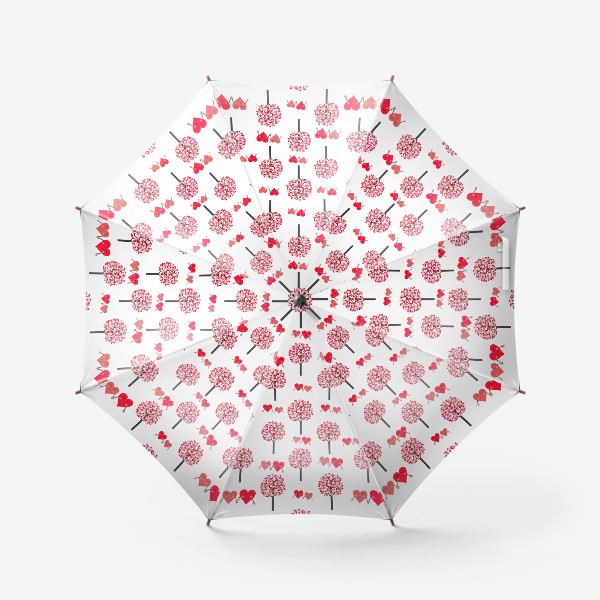 Зонт «Пара сердечек на прогулке»