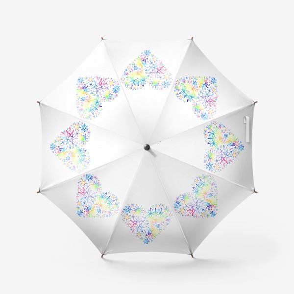 Зонт «Снежинки сердечком»