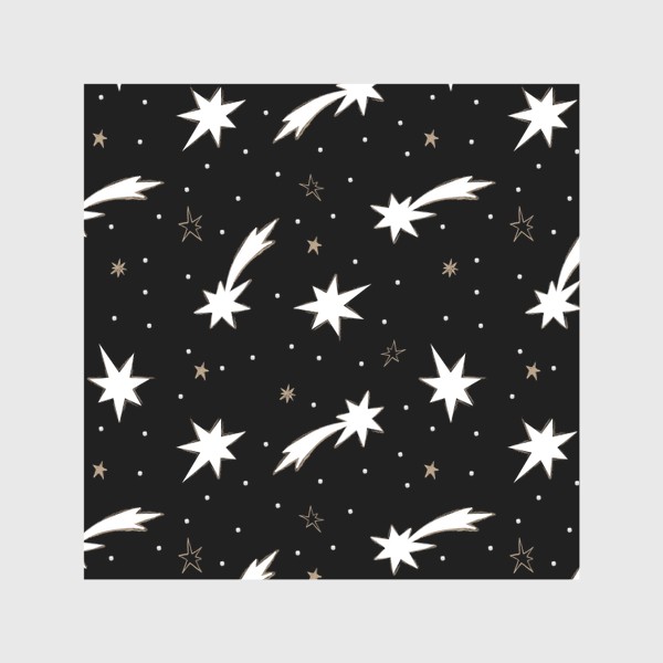 Скатерть «Падающие звезды паттерн на черном фоне»