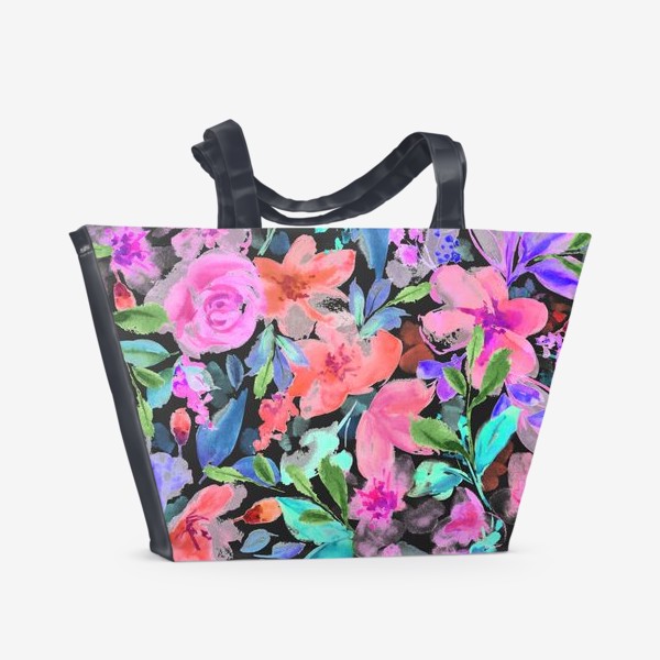 Пляжная сумка &laquo;Watercolor Flowers&raquo;