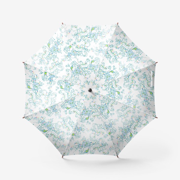 Зонт «Новогодний городок в белом»