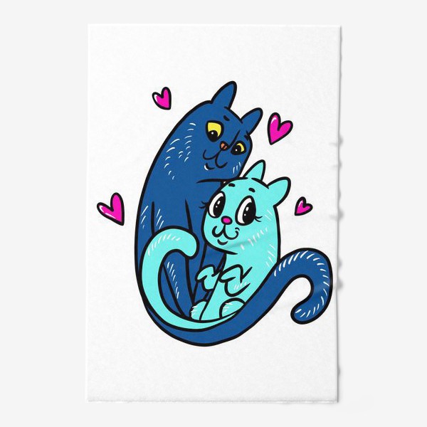 Полотенце «Любовь и котики»