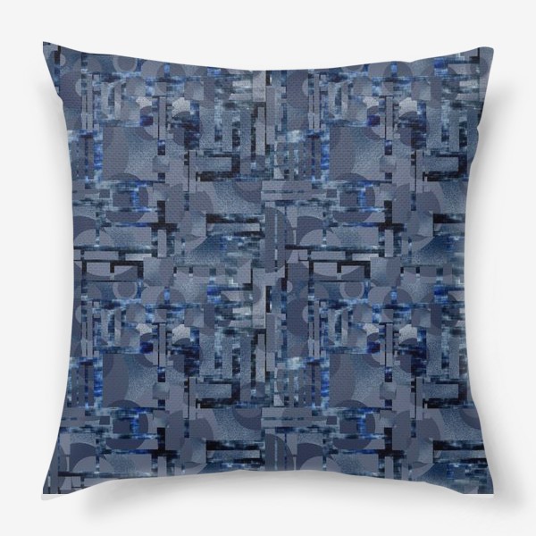 Подушка «Синяя геометрия»