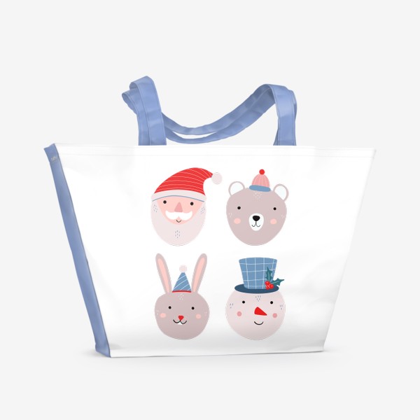 Пляжная сумка «Новогодние персонажи»