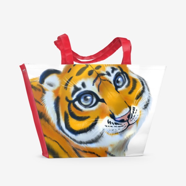 Пляжная сумка «Я не "утибозымой", я - тигр! Милый тигрёнок»