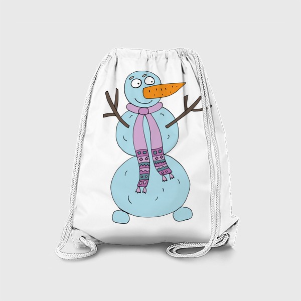 Рюкзак «Радостный снеговик улыбается»