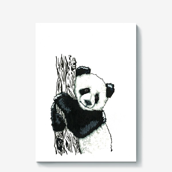 Холст «Панда на дереве графика», купить в интернет-магазине в Москве,  автор: Александра Извекова, цена: 2770 рублей, 19953.133976.1374122.5014128