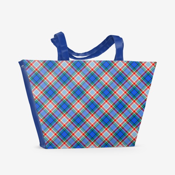 Пляжная сумка «Клетка шотландка»