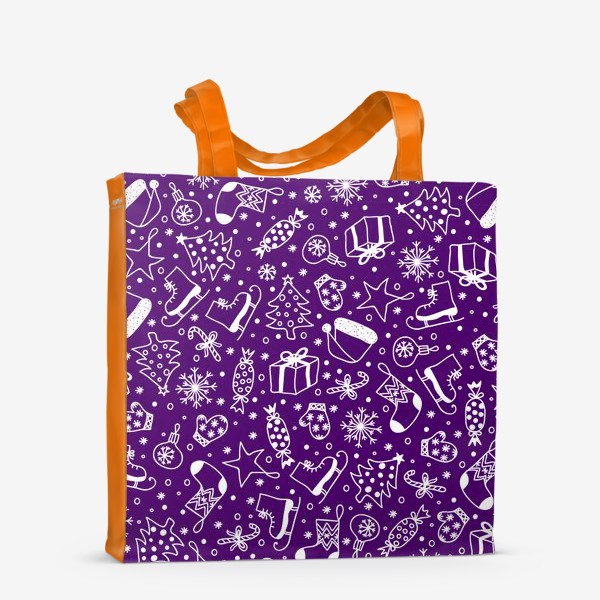 Сумка-шоппер «Violet Christmas Pattern»