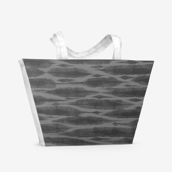 Пляжная сумка «Акварельные пятна на сером абстракция »