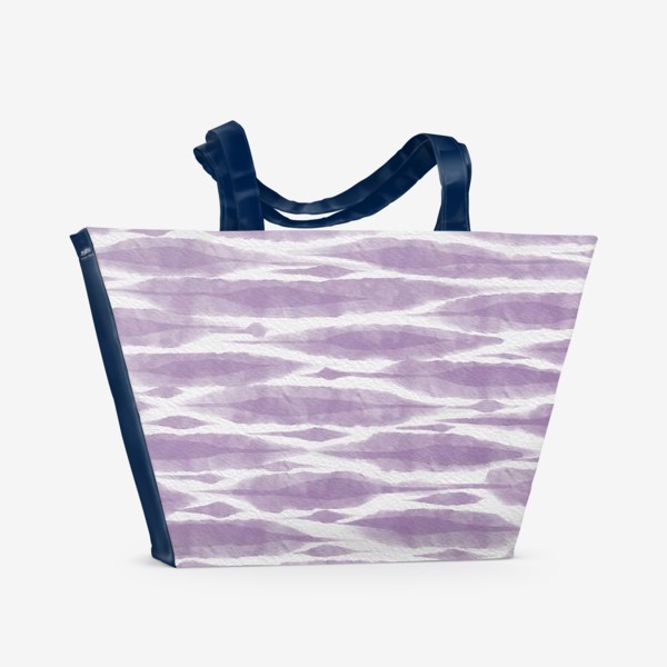Пляжная сумка «Акварельные пятна на белом абстракция»
