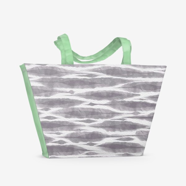 Пляжная сумка «Акварельные пятна на белом абстракция»