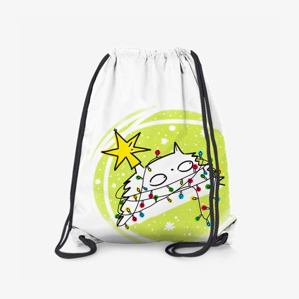 Рюкзак «Кот со звездой от елки. Новый год»