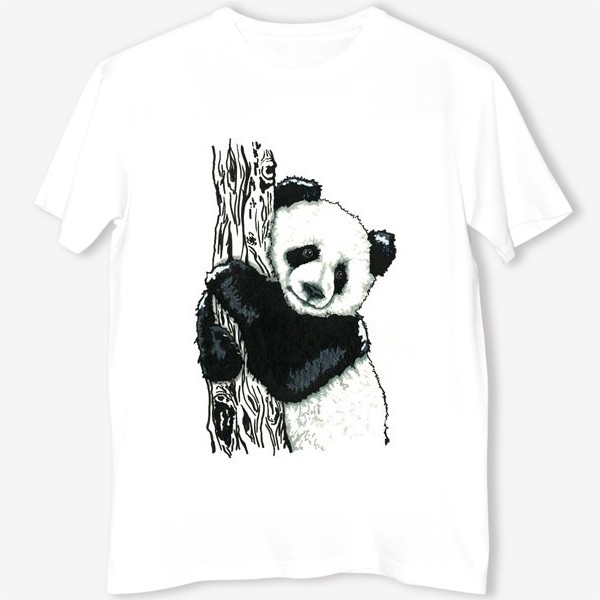 Футболка «Панда на дереве графика»