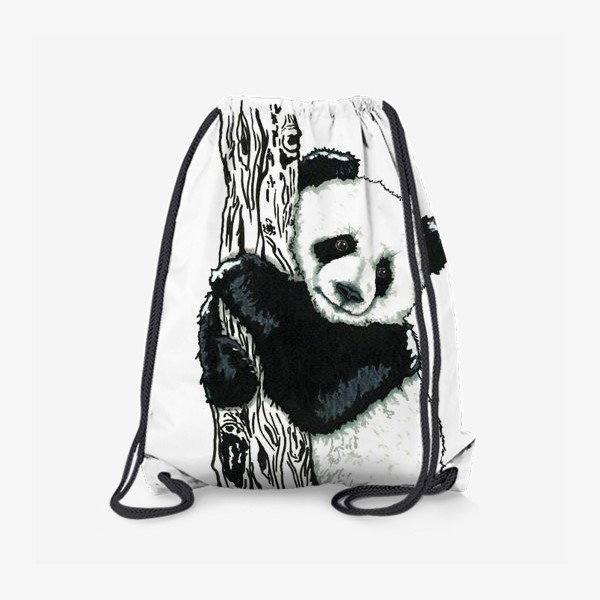 Рюкзак «Панда на дереве графика»