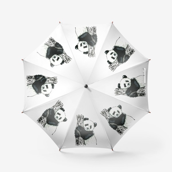 Зонт «Панда на дереве графика»