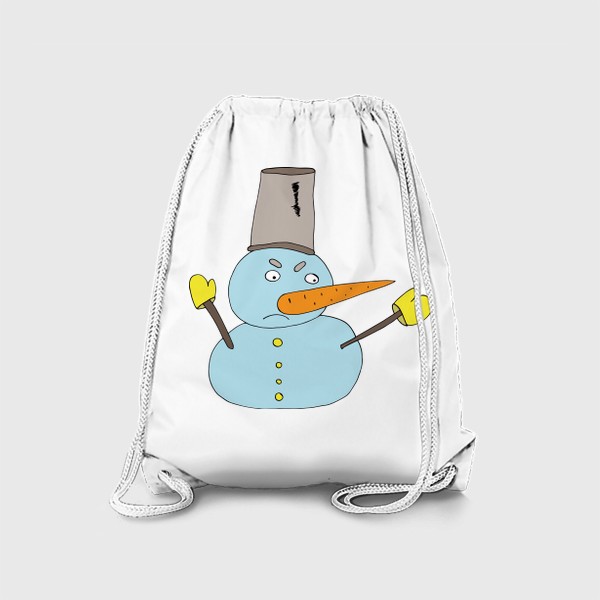 Рюкзак «Сердитый снеговик зимой»