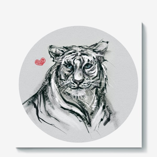 Холст «Влюбленный тигр»