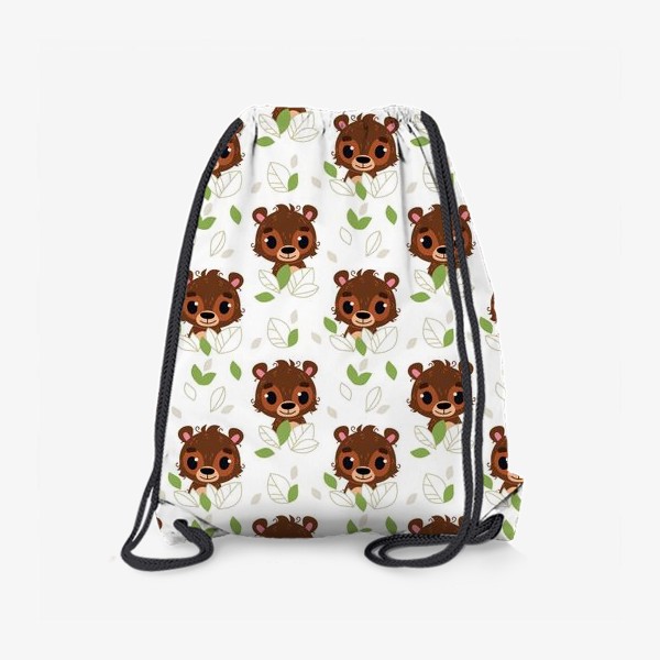 Рюкзак «Детский веселый паттерн с медведем»