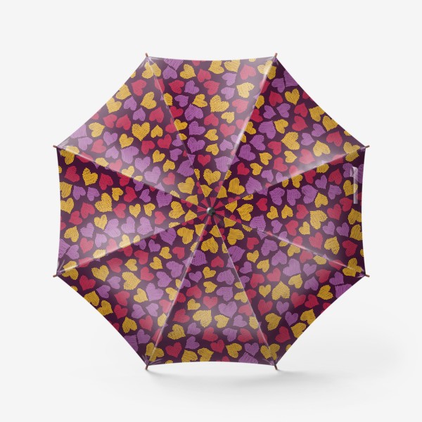 Зонт «Сердца разноцветные»