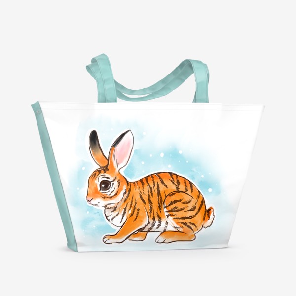 Пляжная сумка «Кролик тигр»
