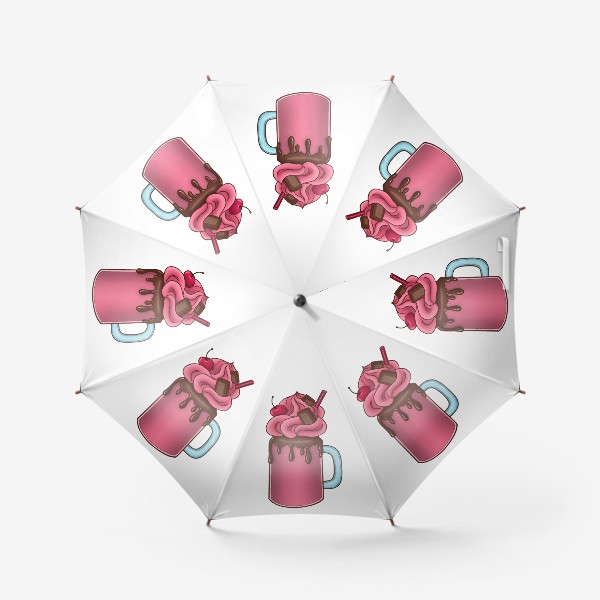 Зонт «Молочный коктейль в кружке»