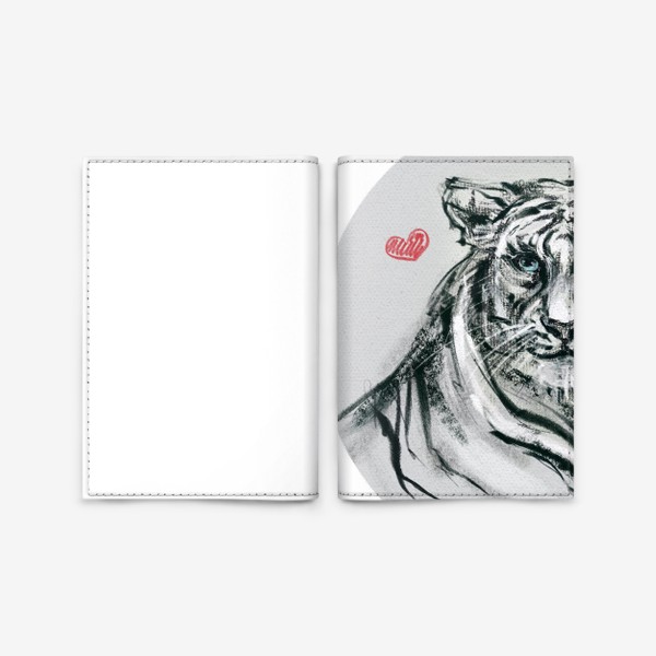 Обложка для паспорта «Влюбленный тигр»