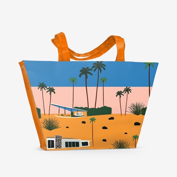 Пляжная сумка «Палм-Спрингс, паттерн »
