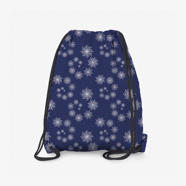 Рюкзак «Снежинки зимний новогодний принт »