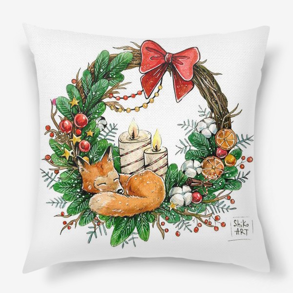 Подушка «Новогодняя лиса»