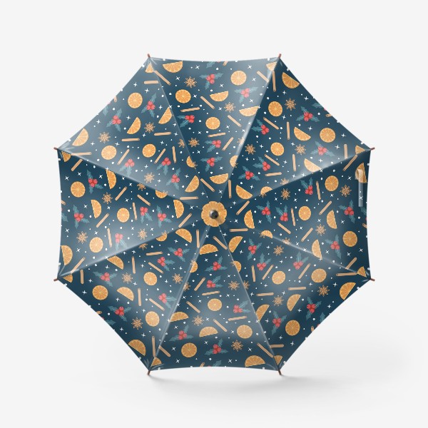 Зонт «Набор для глинтвейна - зимний узор»