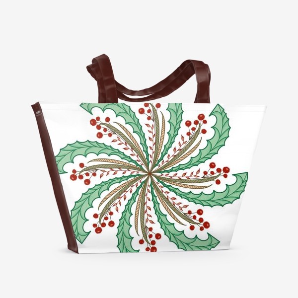 Пляжная сумка «Цветочная снежинка»