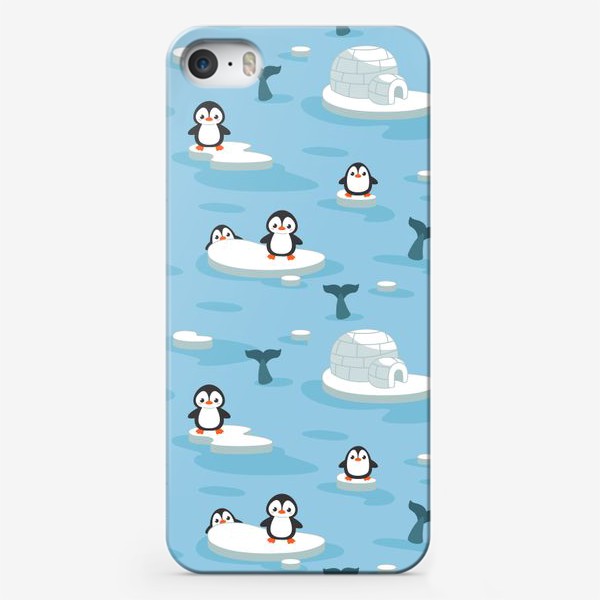 Чехол iPhone «Пингвины на льду»