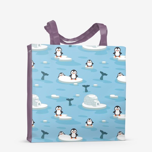 Сумка-шоппер «Пингвины на льду»