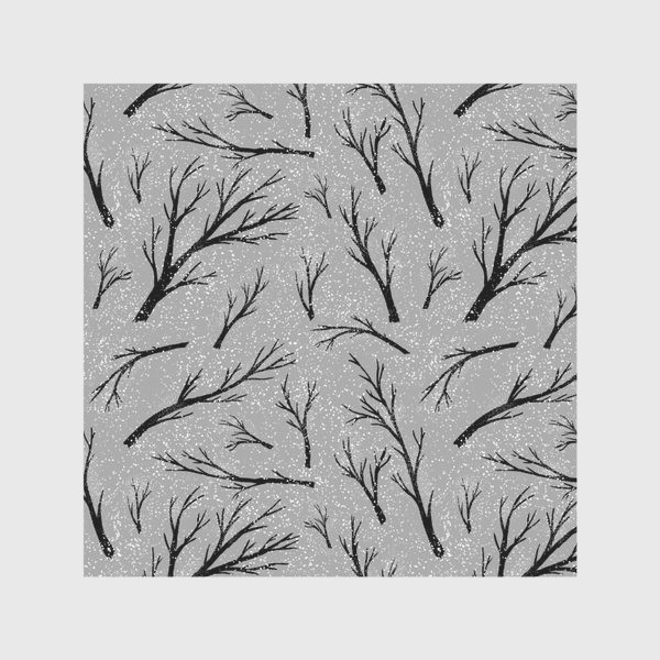 Скатерть «Паттерн с зимними деревьями и снегом»
