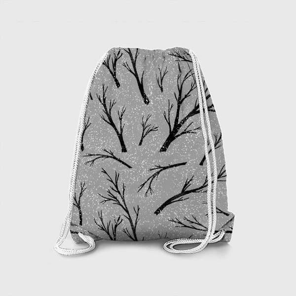 Рюкзак «Паттерн с зимними деревьями и снегом»