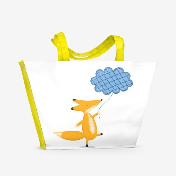 Пляжная сумка «Лиса и облако»